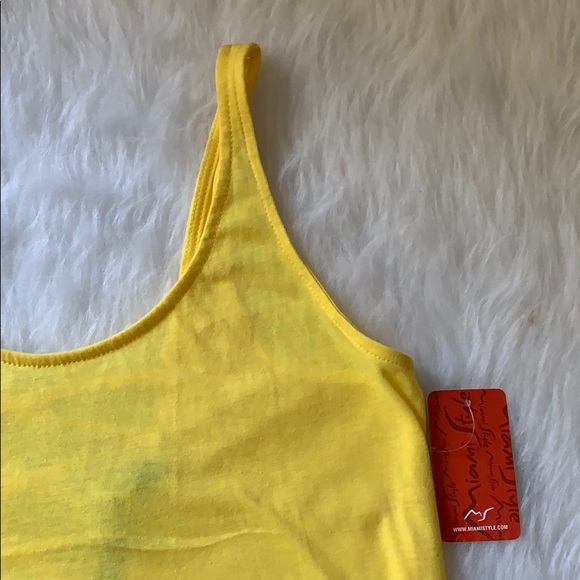 LAST CALL Yellow Tank Top - Picture 3 of 10